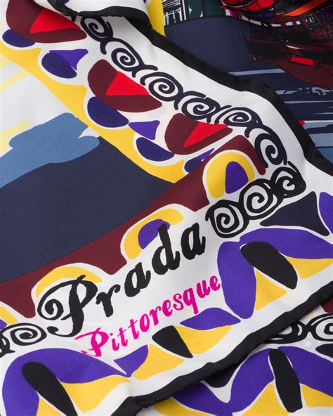 prada silk scarf.